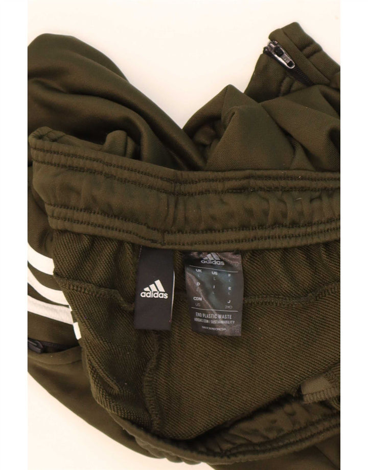 Adidas Mens Tracksuit Trousers Large Khaki Polyester