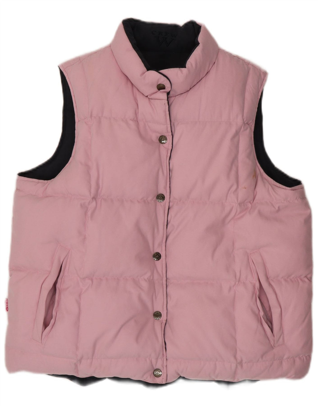 CREW CLOTHING Womens Reversible Padded Gilet UK 16 Large Pink Polyester