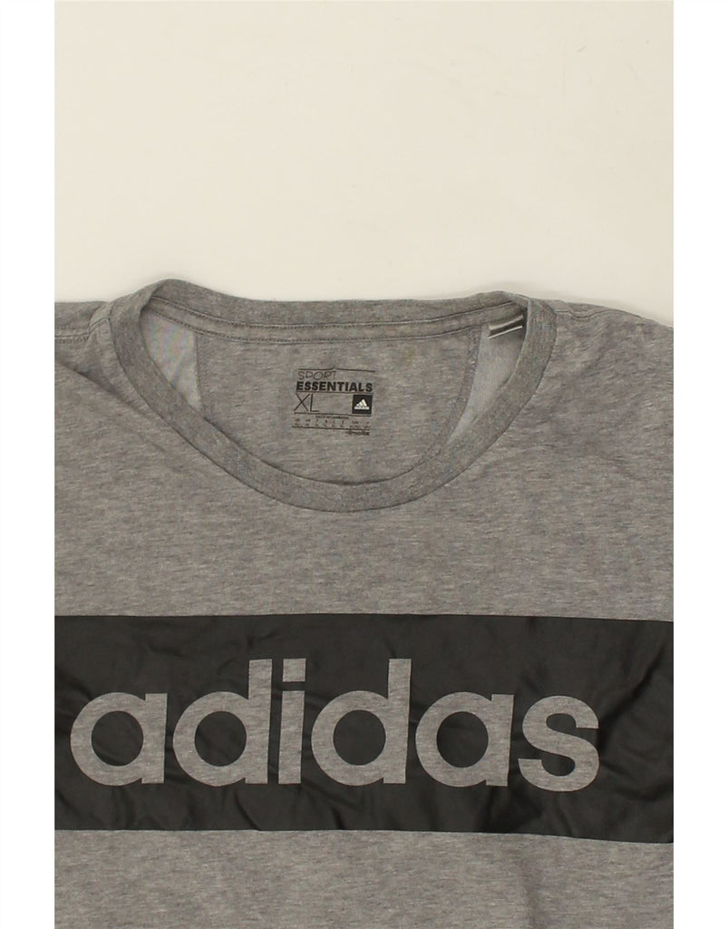 ADIDAS Mens Graphic T-Shirt Top XL Grey Cotton | Vintage Adidas | Thrift | Second-Hand Adidas | Used Clothing | Messina Hembry 