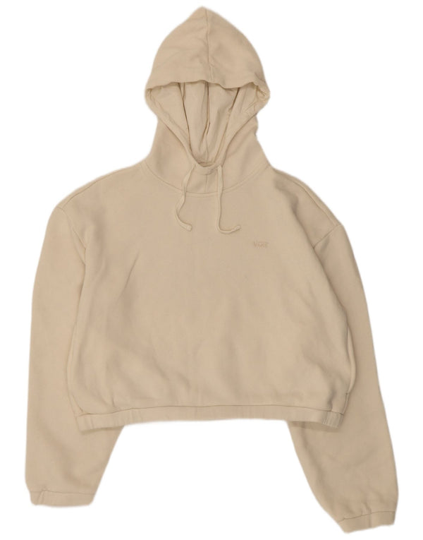 Vans Womens Crop Hoodie Jumper UK 18 XL Beige