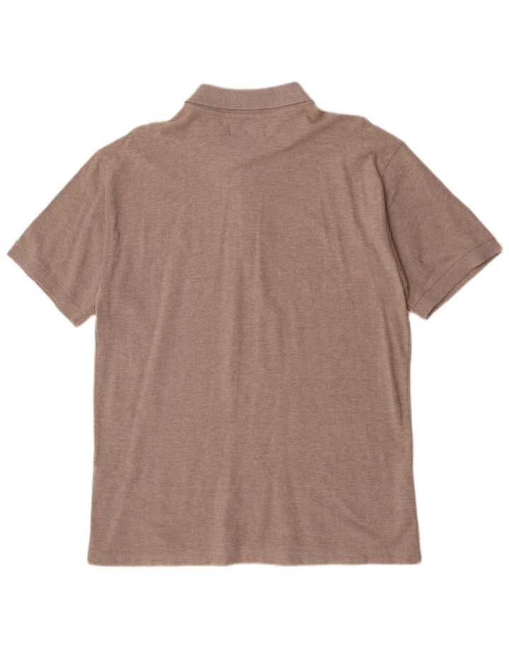 Marlboro Classics Mens Polo Shirt Medium Beige Cotton