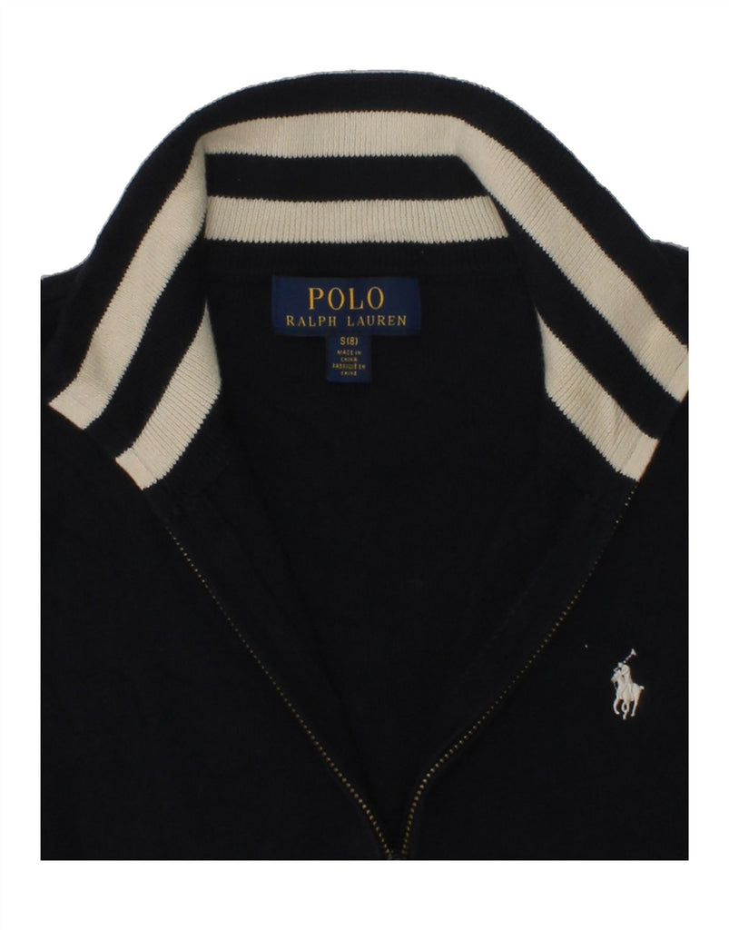 POLO RALPH LAUREN Boys Cardigan Sweater 7-8 Years Small  Navy Blue Cotton | Vintage Polo Ralph Lauren | Thrift | Second-Hand Polo Ralph Lauren | Used Clothing | Messina Hembry 