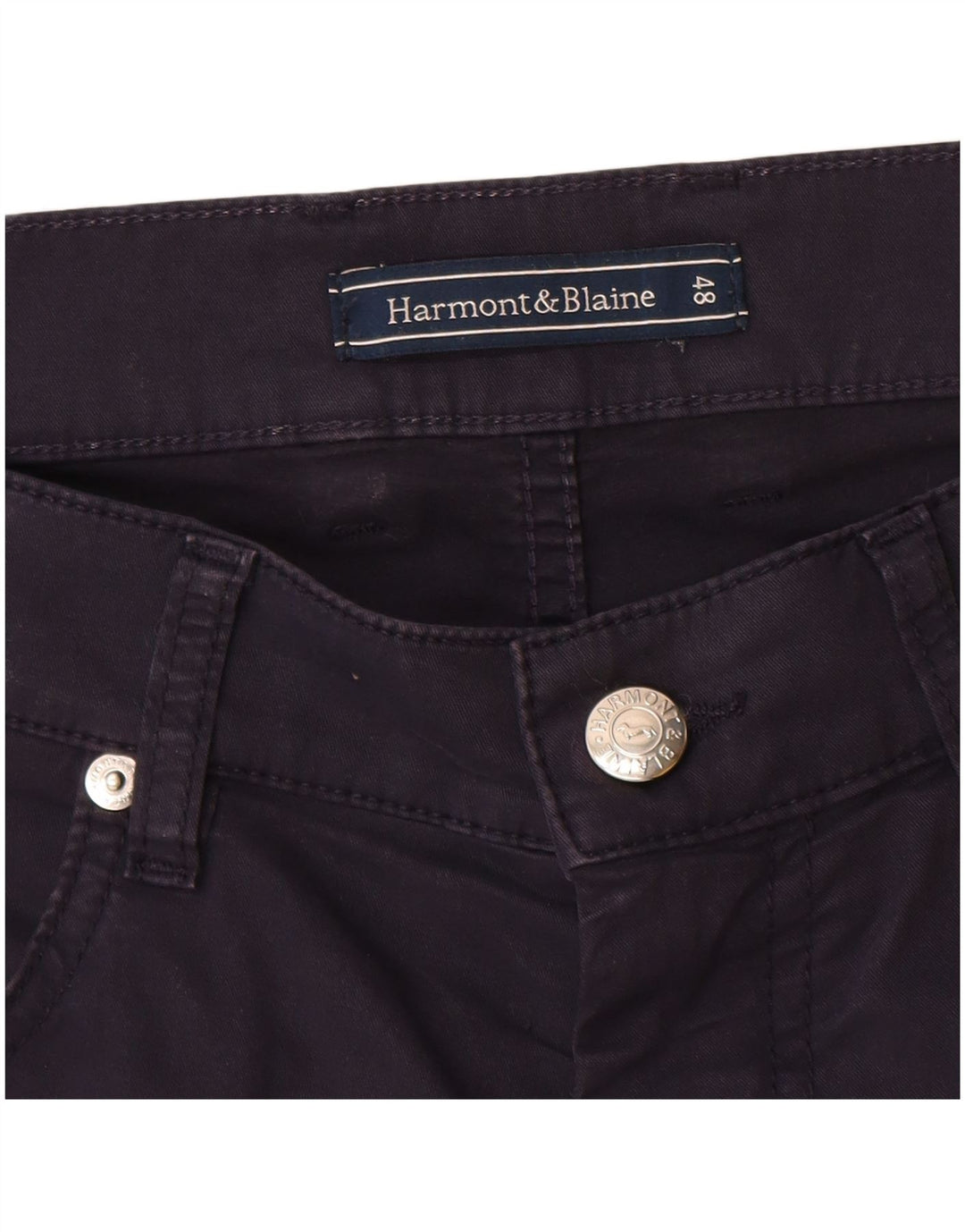 Harmont & Blaine Mens Slim Casual Trousers IT 48 Medium W32 L33 Navy Blue