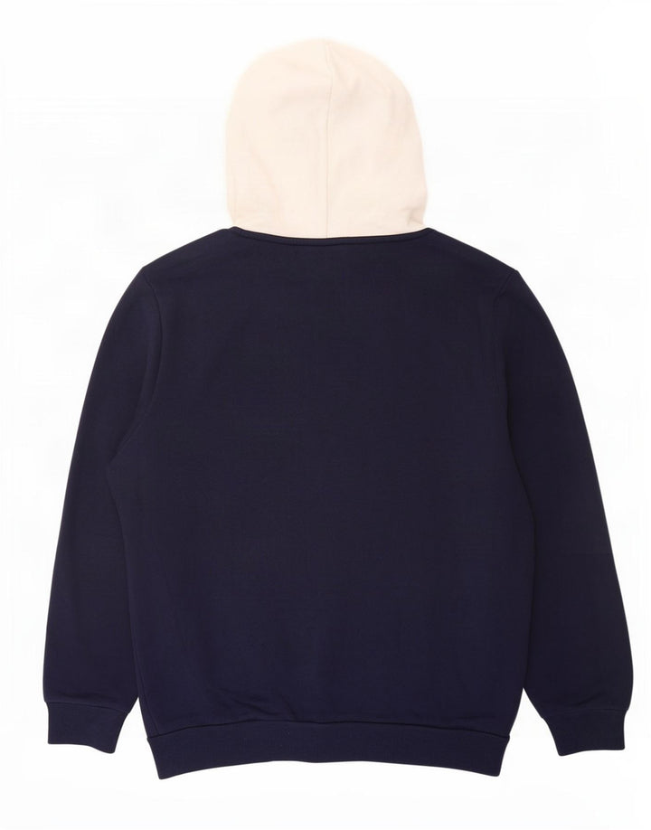 Puma Mens Graphic Hoodie Jumper Medium Navy Blue Colourblock