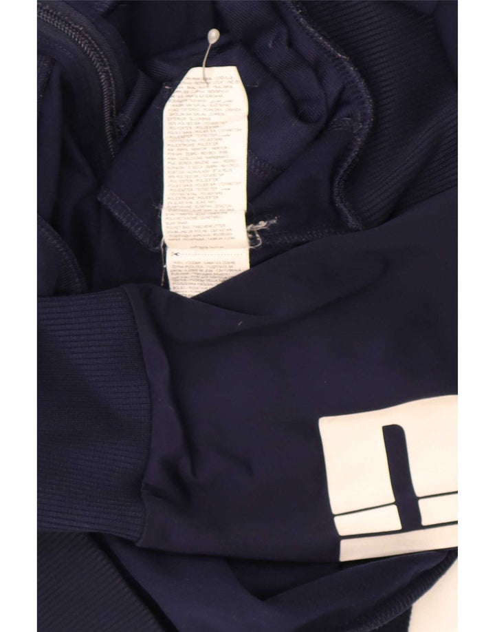Puma Mens Graphic Tracksuit Top Jacket Large Navy Blue Polyester