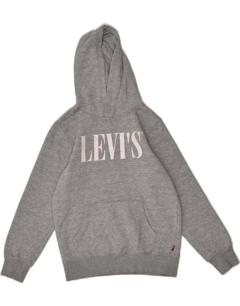 LEVI'S Boys Graphic Hoodie Jumper 11-12 Years Grey Cotton | Vintage Levi's | Thrift | Second-Hand Levi's | Used Clothing | Messina Hembry 