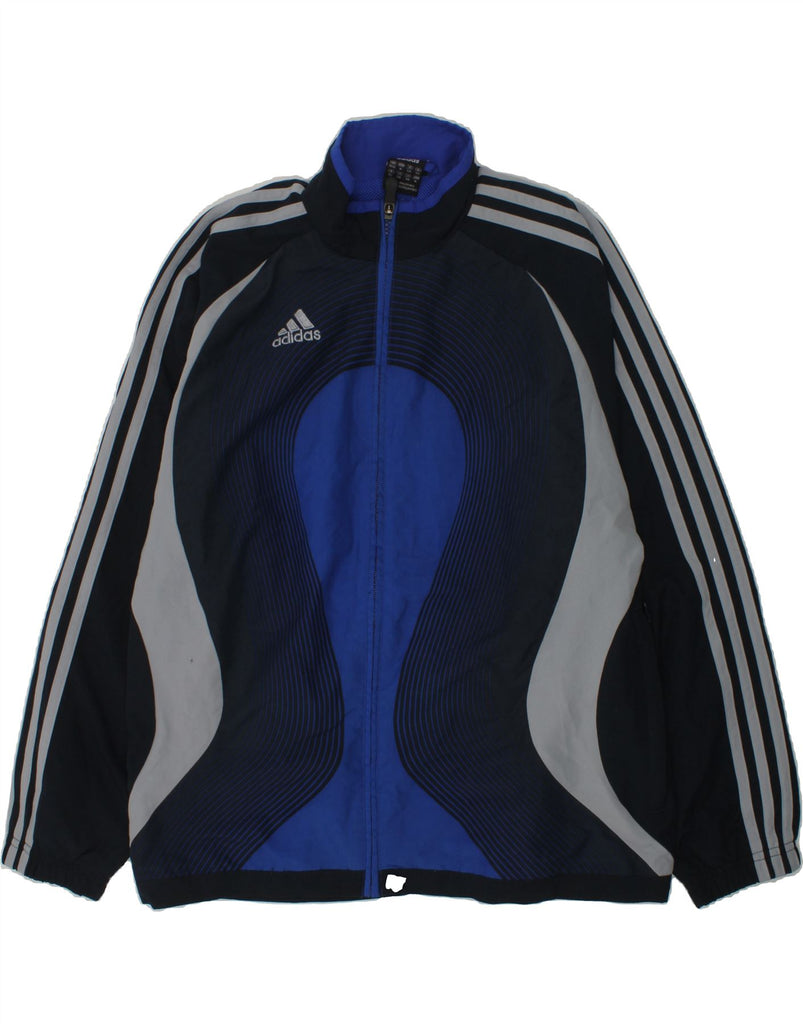 ADIDAS Boys Tracksuit Top Jacket 11-12 Years Large Navy Blue Polyester | Vintage Adidas | Thrift | Second-Hand Adidas | Used Clothing | Messina Hembry 