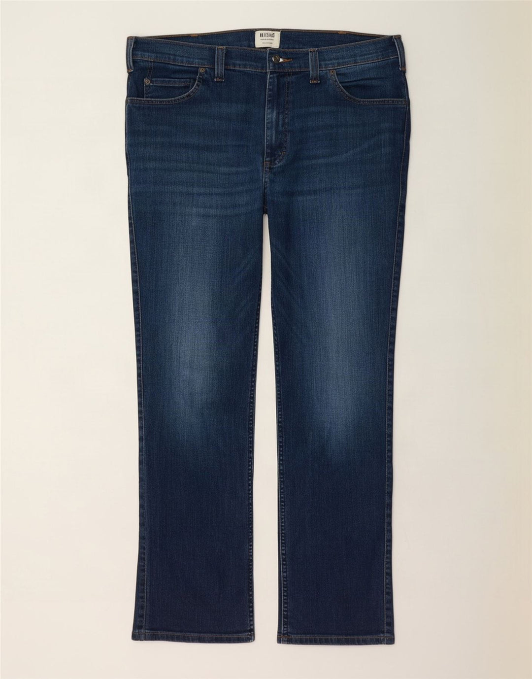 Mustang Mens Tramper Straight Jeans W38 L32 Navy Blue Cotton