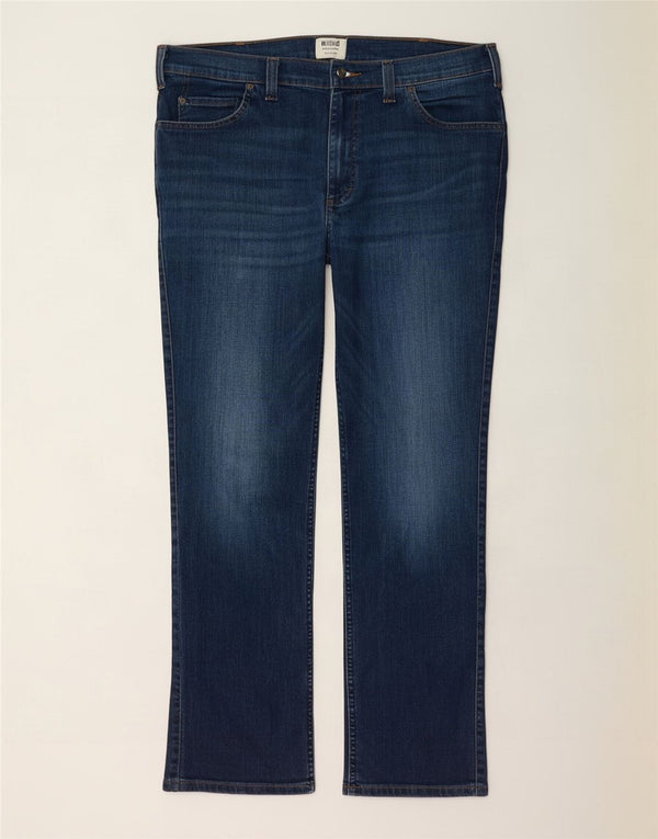 Mustang Mens Tramper Straight Jeans W38 L32 Navy Blue Cotton