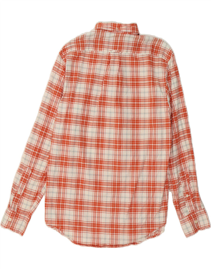IZOD Mens Salt Water Flannel Shirt Small Orange Check Cotton Vintage Izod and Second-Hand Izod from Messina Hembry 