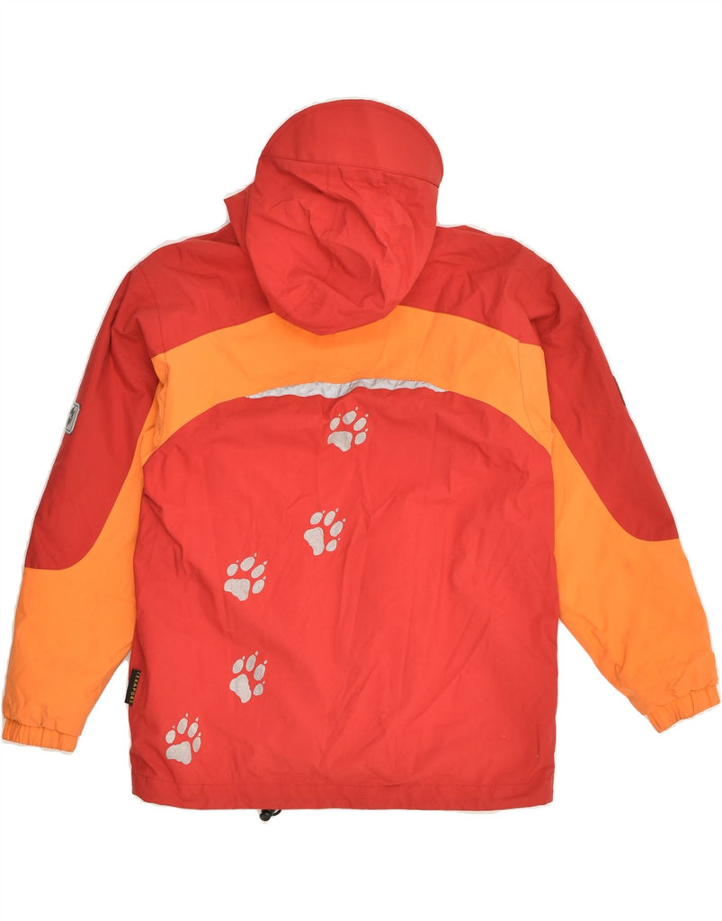 JACK WOLFSKIN Boys Graphic Hooded Windbreaker Jacket 9-10 Years Red | Vintage Jack Wolfskin | Thrift | Second-Hand Jack Wolfskin | Used Clothing | Messina Hembry 