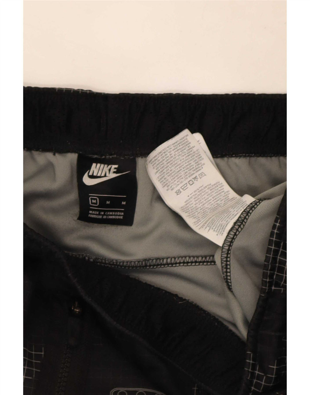 Nike Mens Sport Shorts Medium Black Camouflage Polyester