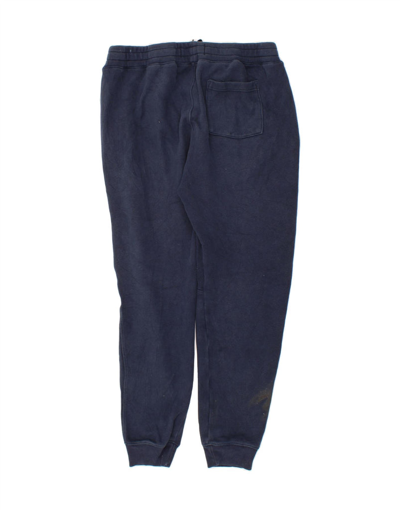 HOLLISTER Mens Graphic Tracksuit Trousers Joggers Large Navy Blue Cotton Vintage Hollister and Second-Hand Hollister from Messina Hembry 
