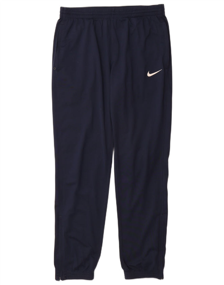 NIKE Mens Dri Fit Tracksuit Trousers Joggers Medium  Navy Blue Polyester