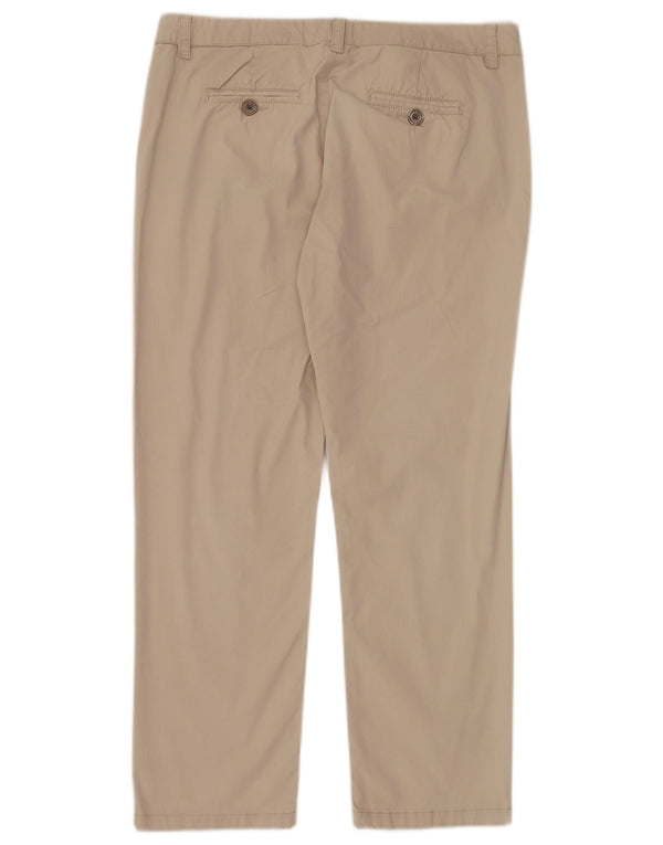 FAT FACE Womens Pegged Chino Trousers UK 12 Medium W32 L28 Beige Cotton