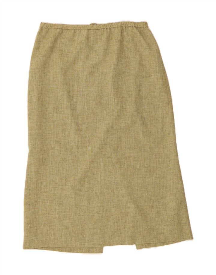 PAUL SEPARATES Womens Straight Skirt UK 18 XL W36  Khaki Polyester Vintage Paul Separates and Second-Hand Paul Separates from Messina Hembry 