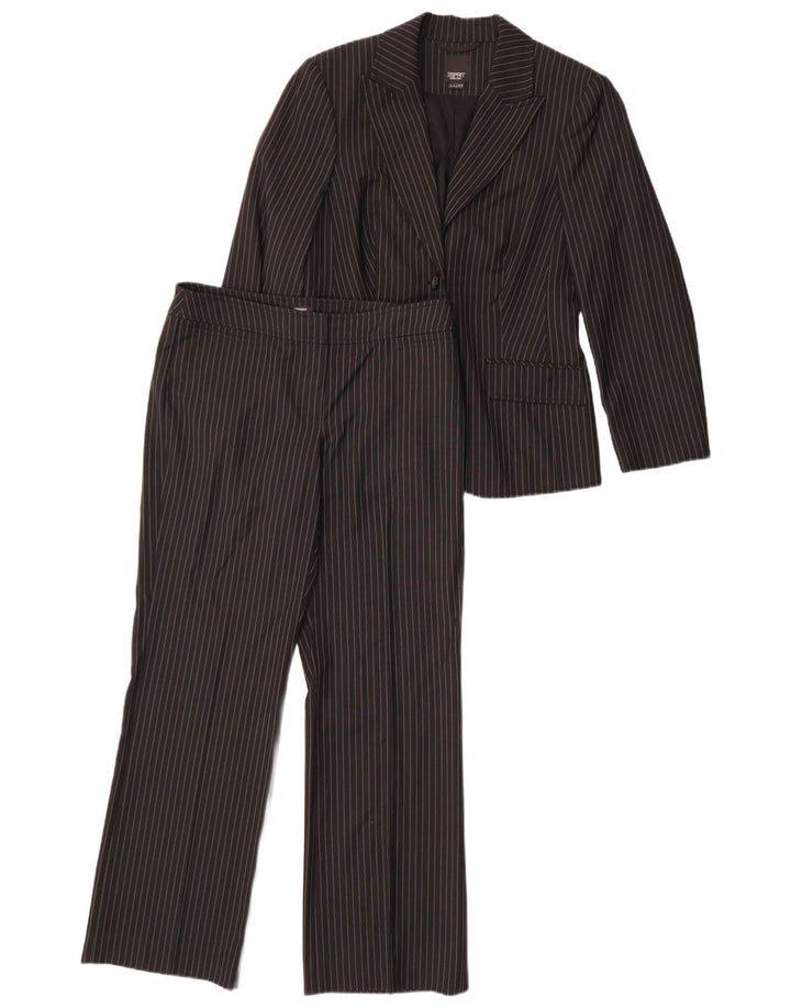 Esprit Womens 2 Button Piece Suit UK 12 Medium W30 L30 Black Striped