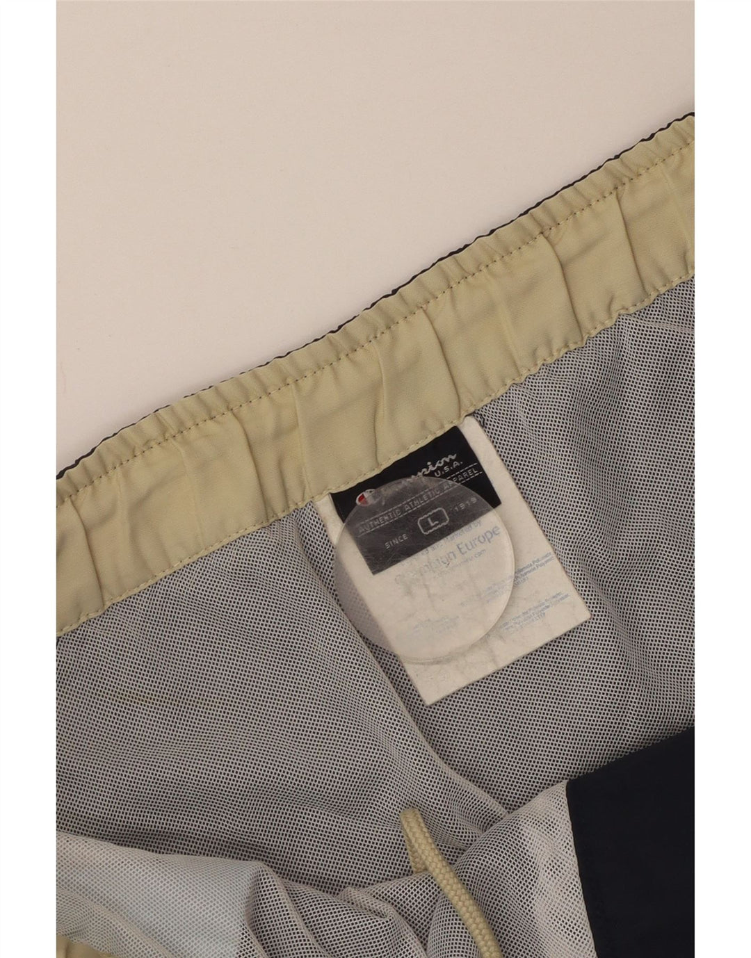 Champion Mens Swimming Shorts Large Navy Blue Colourblock Polyamide