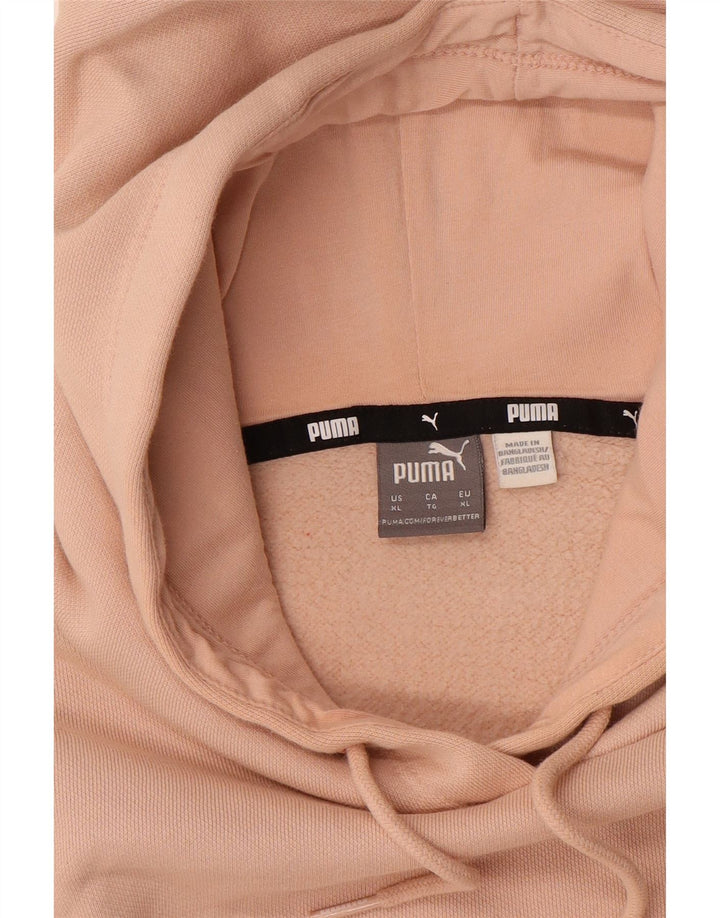 PUMA Womens Hoodie Jumper UK 18 XL Pink