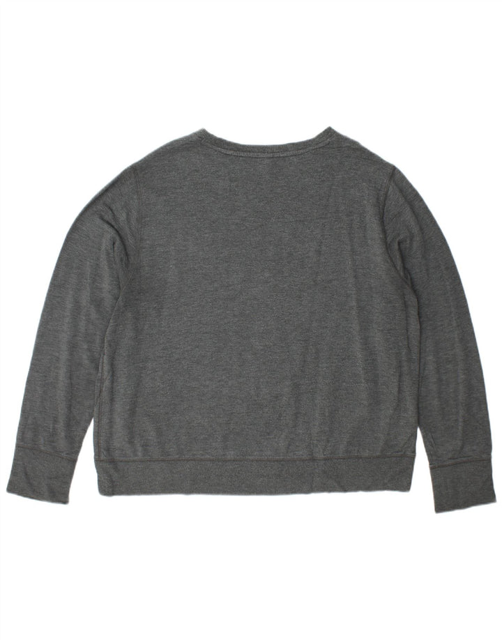 Eddie Bauer Womens Sweatshirt Jumper UK 16 Large Grey Modal