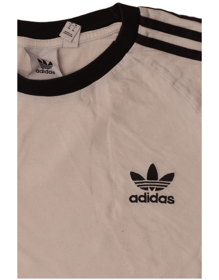 Adidas Mens T-Shirt Top Medium White Cotton