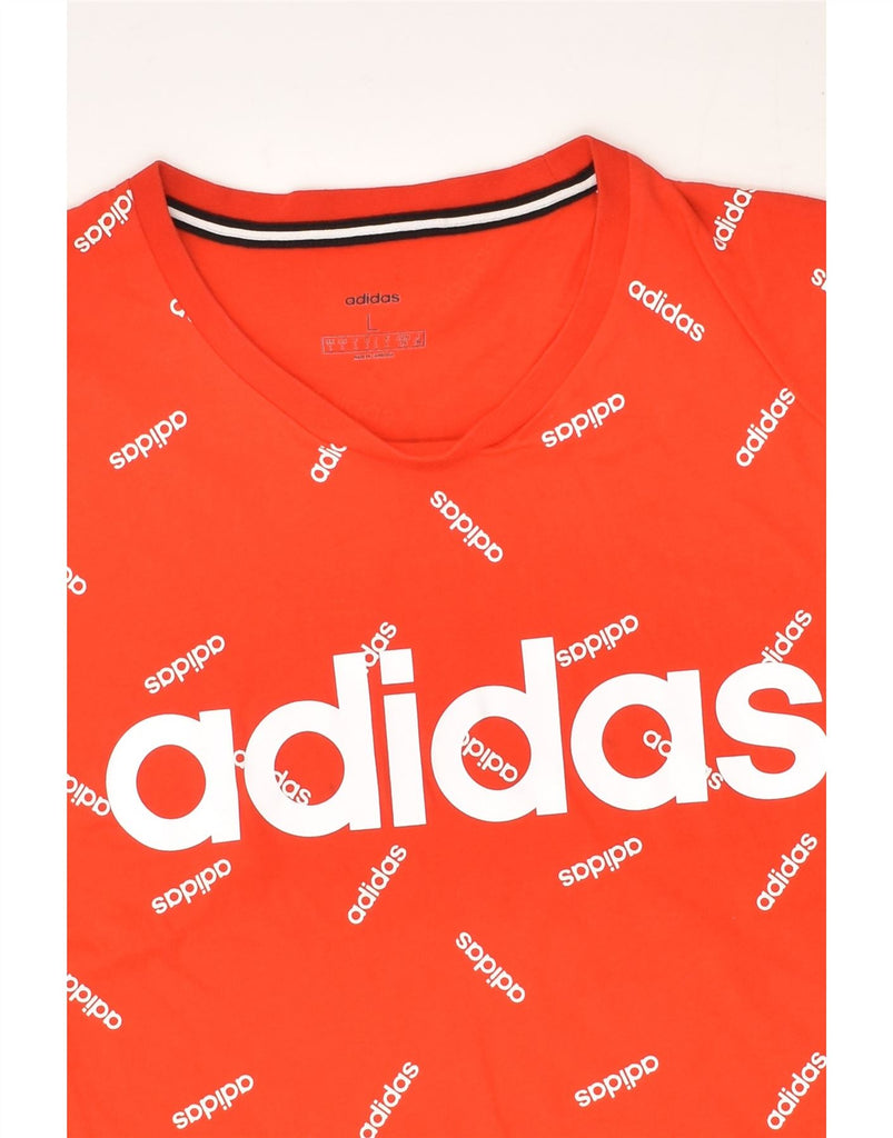 ADIDAS Mens Graphic T-Shirt Top Large Red Cotton | Vintage Adidas | Thrift | Second-Hand Adidas | Used Clothing | Messina Hembry 