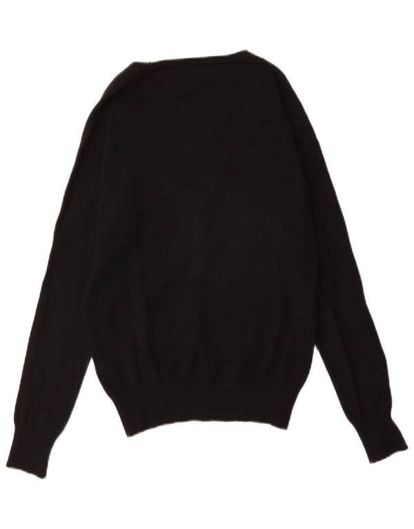 Zara Womens Cardigan Sweater UK 10 Small Black Cotton