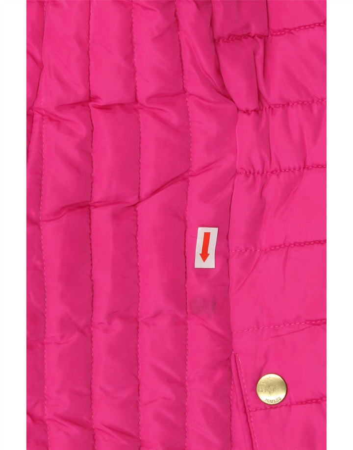 JOULES Womens Hooded Windbreaker Jacket UK 12 Medium Pink Polyester Vintage Joules and Second-Hand Joules from Messina Hembry 