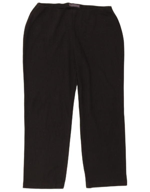 Marks & Spencer Womens Slim Casual Trousers UK 14 Large W34 L26 Black