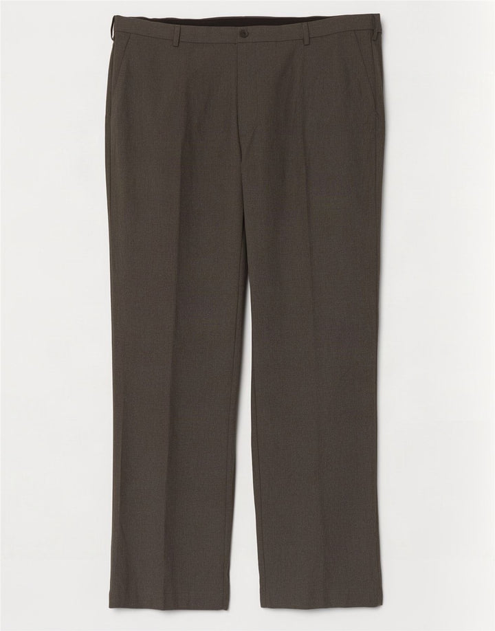 Marks & Spencer Mens Regular Fit Suit Trousers W42 L33 Grey Polyester