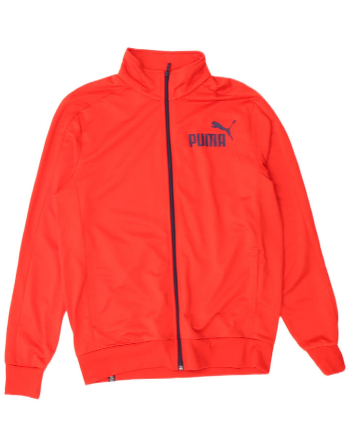 Puma Mens Graphic Tracksuit Top Jacket Medium Red Polyester