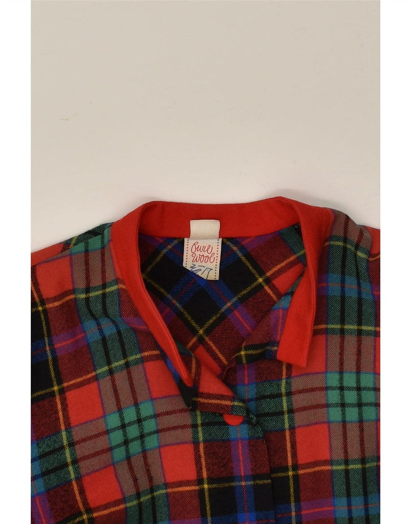 VINTAGE Womens Overcoat UK 18 XL Red Check | Vintage Vintage | Thrift | Second-Hand Vintage | Used Clothing | Messina Hembry 