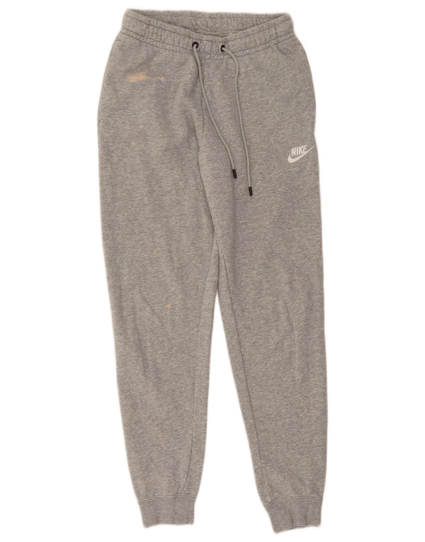 Nike Mens Crop Tracksuit Trousers Joggers XS Grey Flecked Cotton
