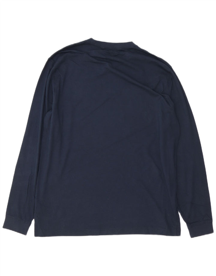 L.L.BEAN Mens Traditional Fit Graphic Top Long Sleeve Medium Navy Blue