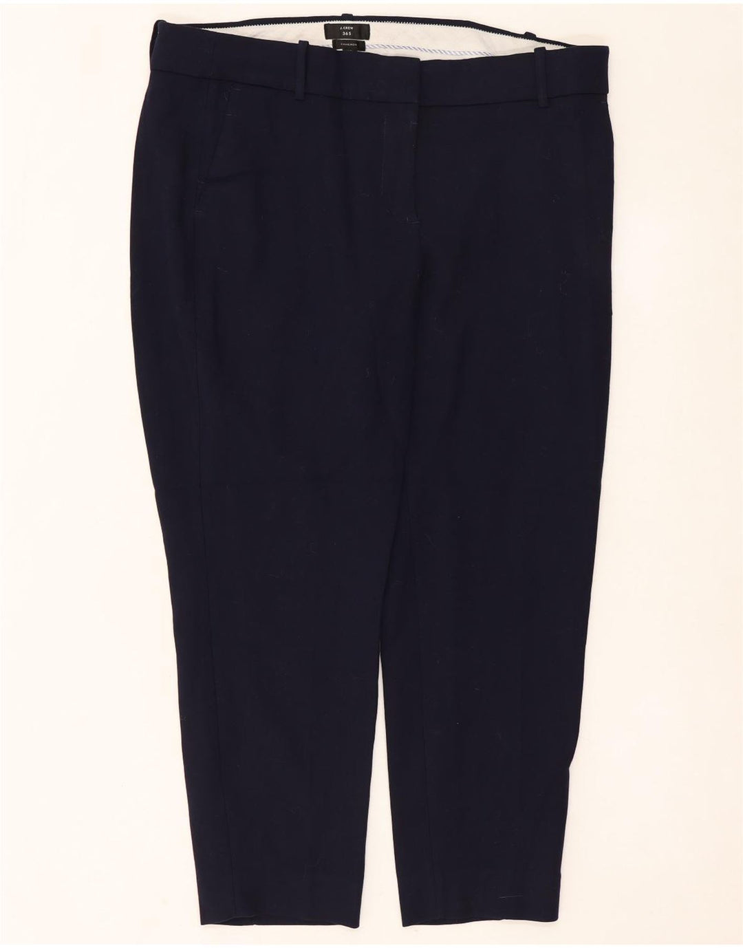 J. CREW Womens Cameron Cropped Trousers US 16 2XL W38 L26 Navy Blue