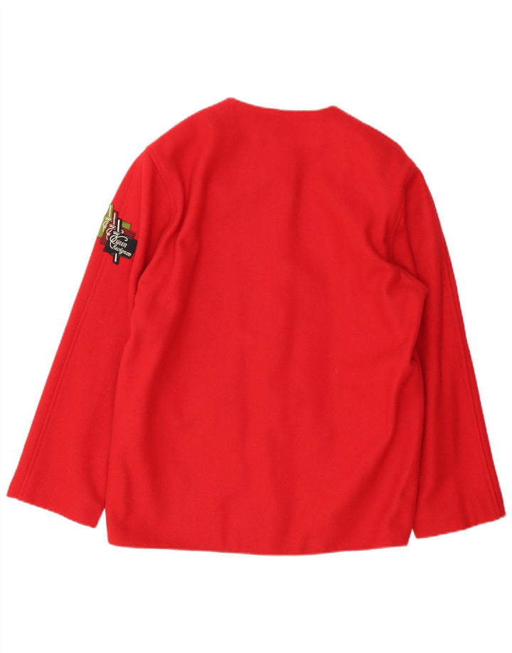 Vintage Womens 5 Button Blazer Jacket UK 14 Medium Red