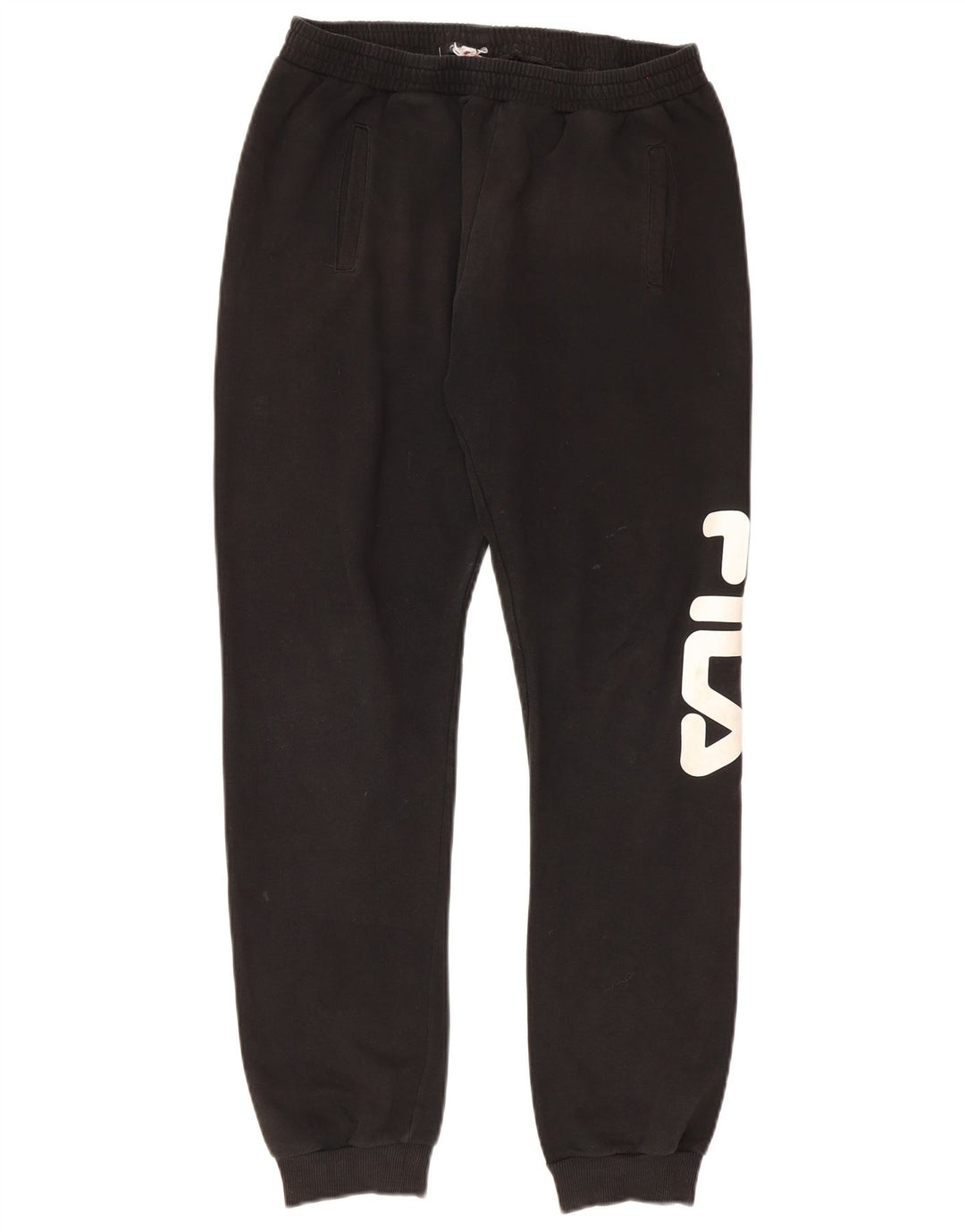 Fila Mens Graphic Tracksuit Trousers Joggers Medium Black
