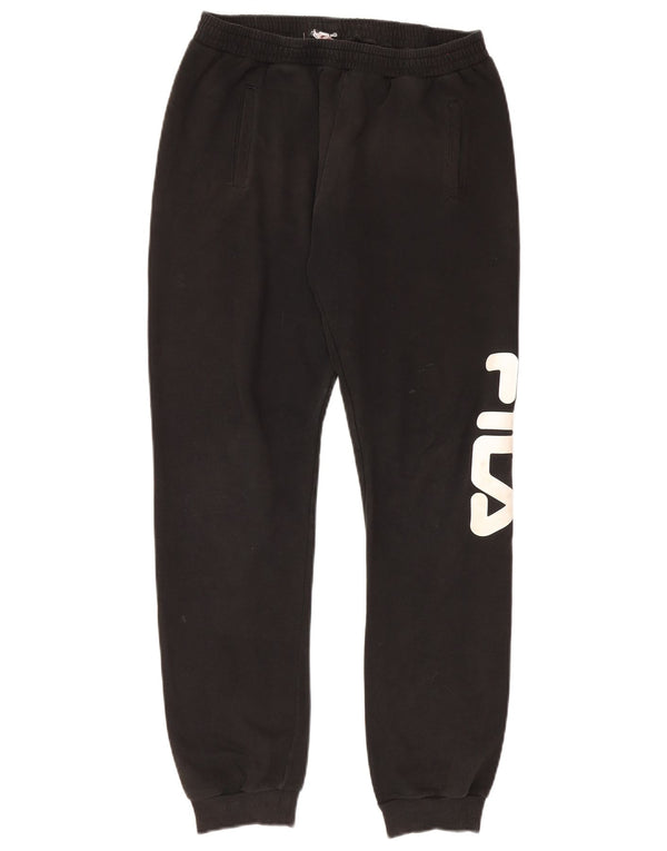 Fila Mens Graphic Tracksuit Trousers Joggers Medium Black