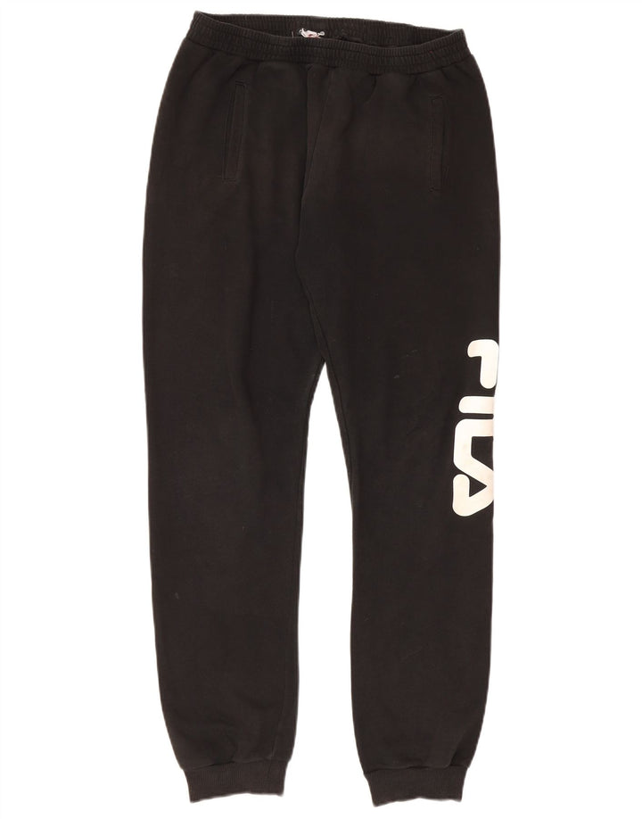 Fila Mens Graphic Tracksuit Trousers Joggers Medium Black