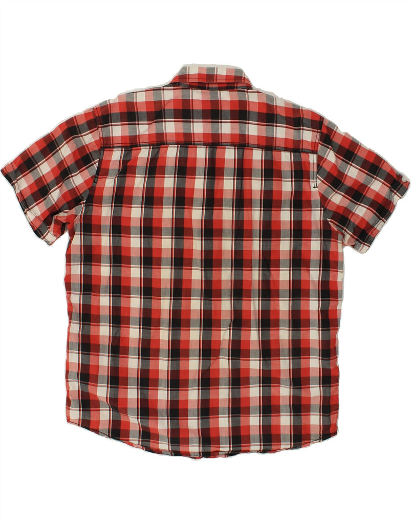 WRANGLER Mens Casual Fit Short Sleeve Shirt XL Red Check Cotton | Vintage Wrangler | Thrift | Second-Hand Wrangler | Used Clothing | Messina Hembry 