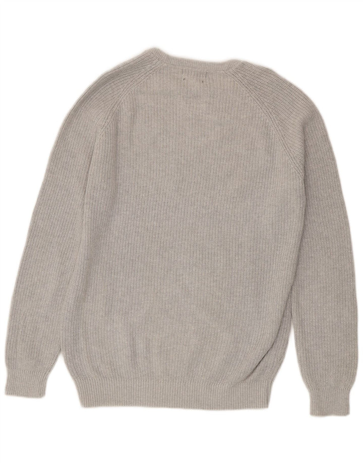 ZARA Mens Crew Neck Jumper Sweater Large Grey Cotton