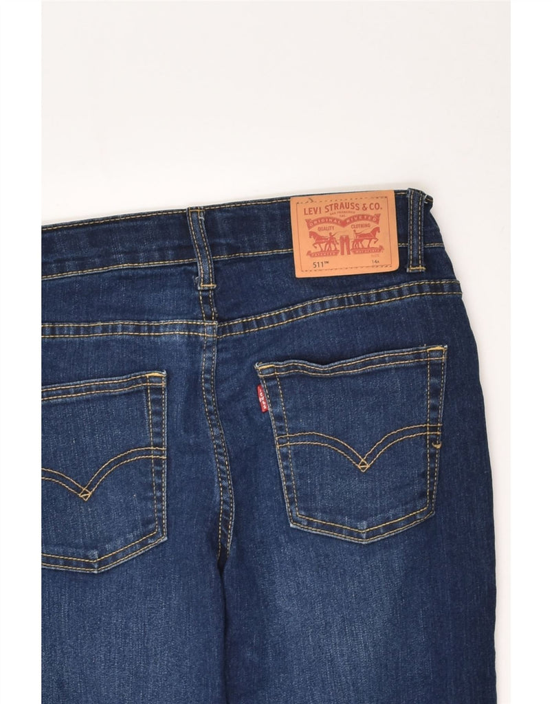 LEVI'S Girls 511 Slim Jeans 13-14 Years W28 L28  Navy Blue Cotton | Vintage Levi's | Thrift | Second-Hand Levi's | Used Clothing | Messina Hembry 