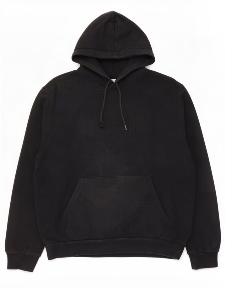 Puma Mens Graphic Hoodie Jumper Large Black