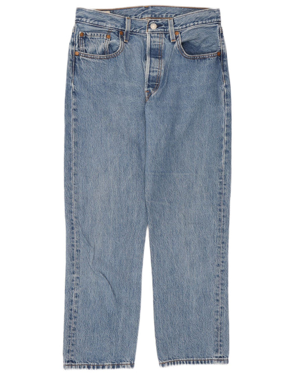 Levi's Womens 501 Straight Jeans W28 L26 Blue Cotton