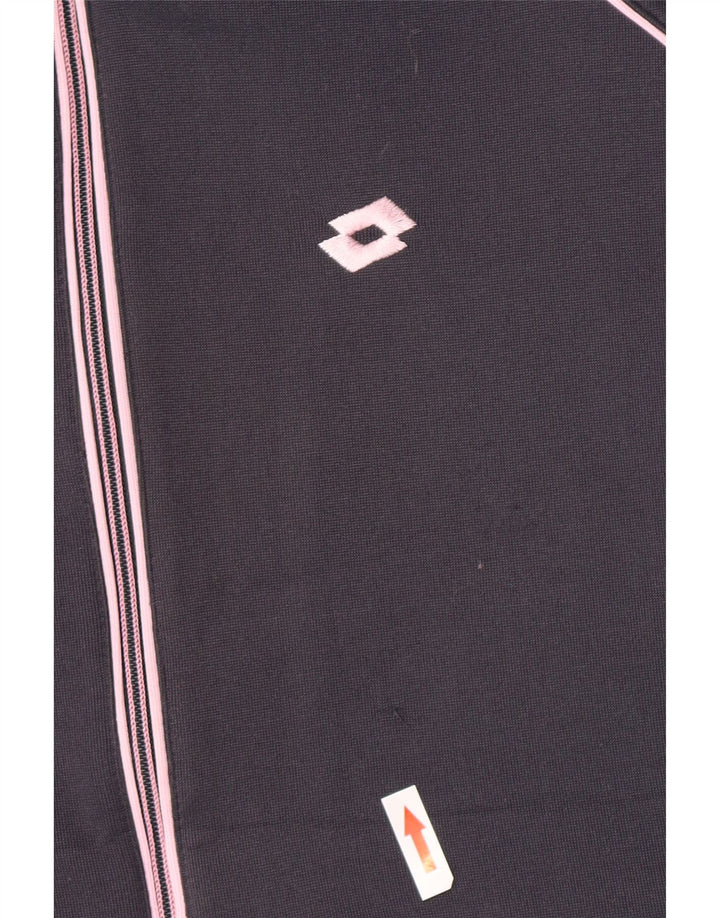 Lotto Womens Tracksuit Top Jacket UK 12 Medium Navy Blue