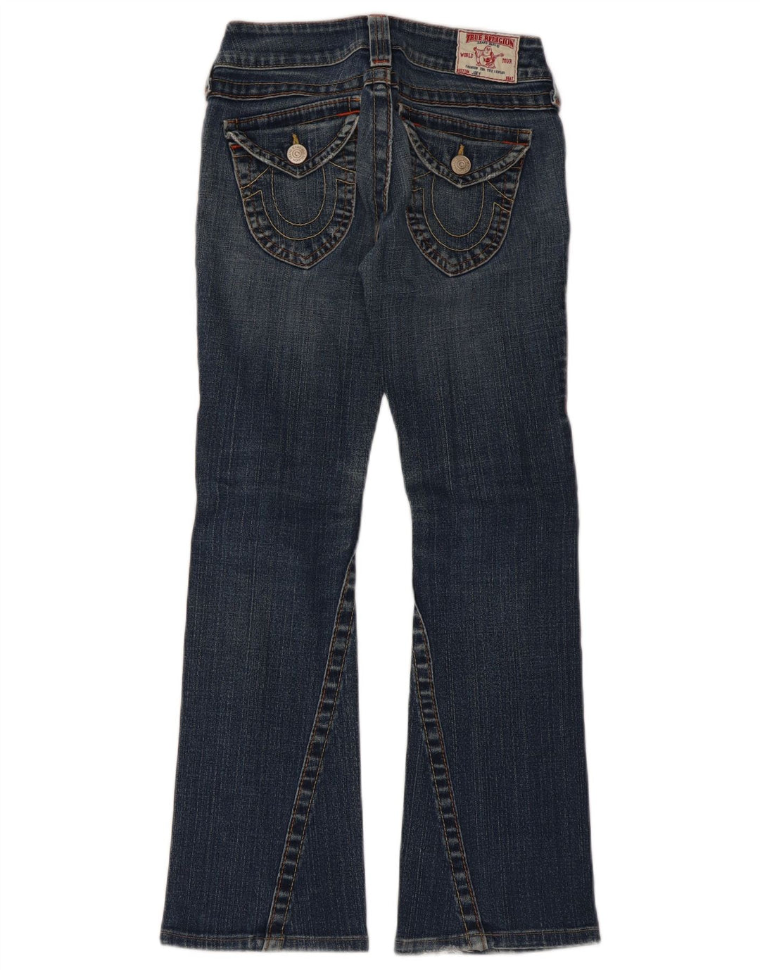 True Religion Womens Bootcut Jeans W24 L27 Blue Cotton