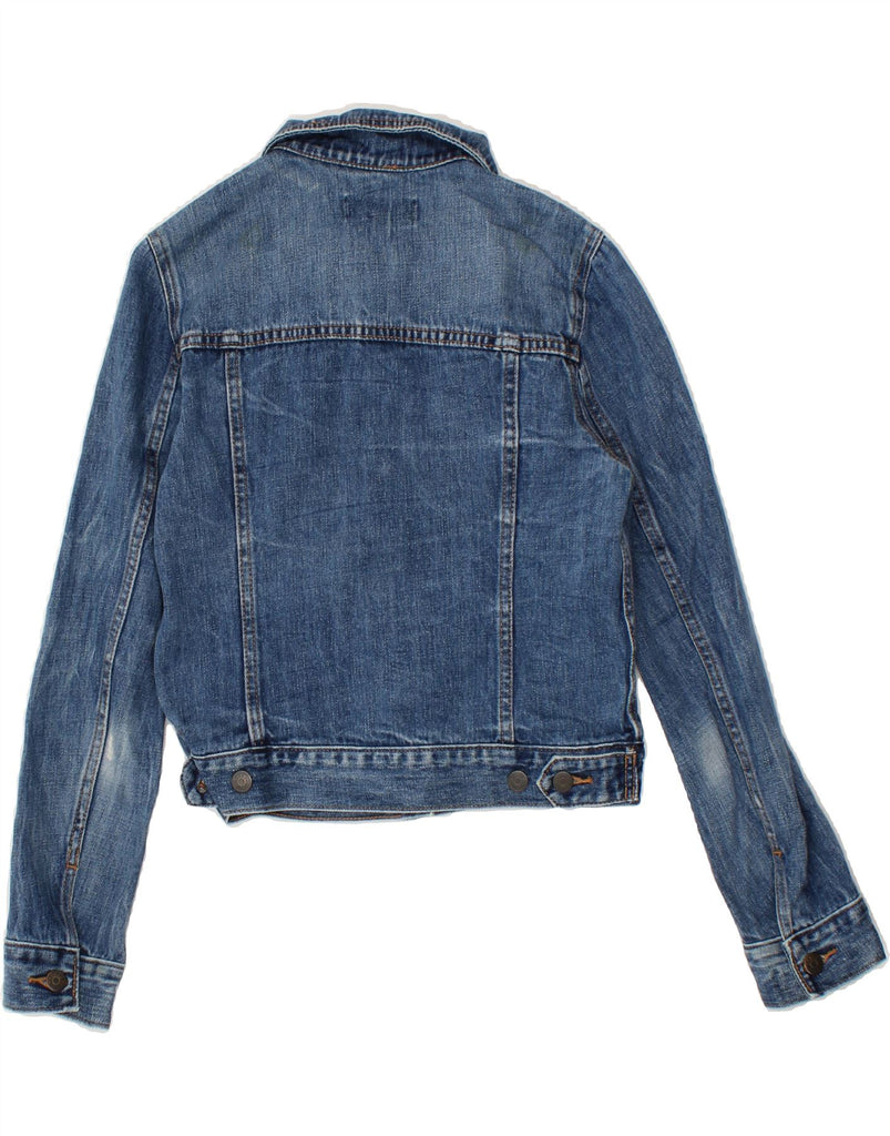 J. CREW Womens Crop Denim Jacket UK 6 XS Blue Cotton | Vintage J. Crew | Thrift | Second-Hand J. Crew | Used Clothing | Messina Hembry 