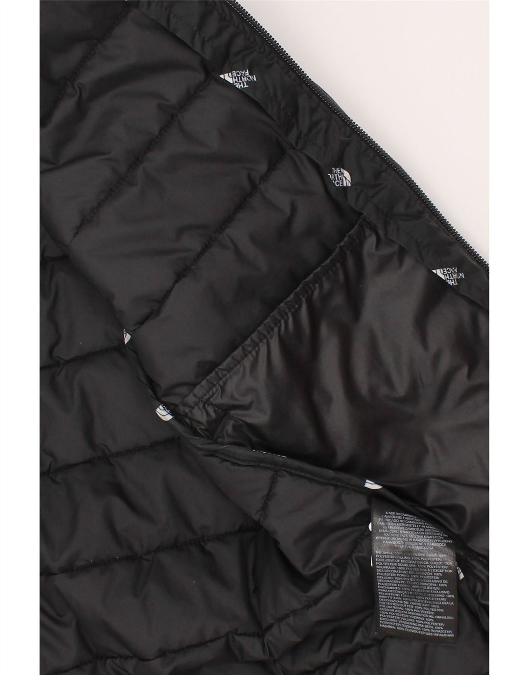 The North Face Boys Graphic Hooded Padded Jacket 9-10 Years Medium Black