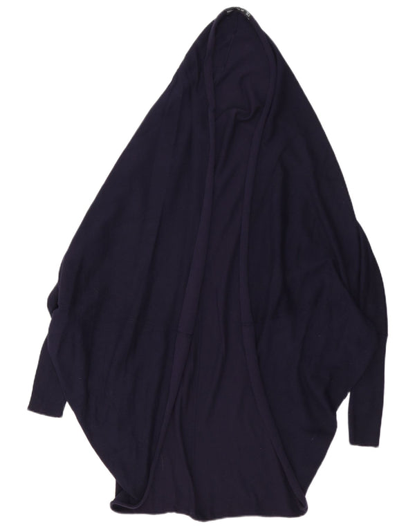 Zara Womens Longline Oversized Cardigan Sweater UK 14 Medium Navy Blue