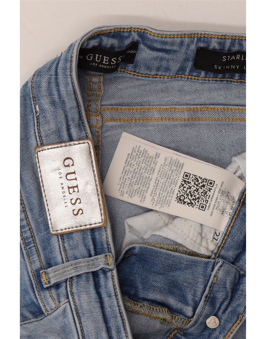 GUESS Womens Skinny Jeans  W27 L32 Blue Cotton Vintage Guess and Second-Hand Guess from Messina Hembry 